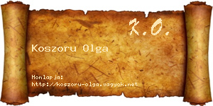 Koszoru Olga névjegykártya